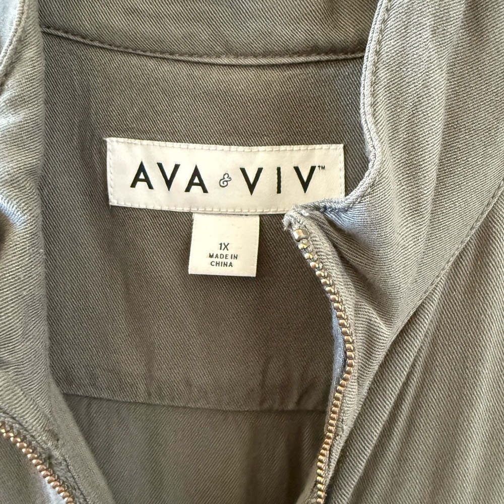 Ava & Viv Khaki Utility Vest - Picture 2 of 4
